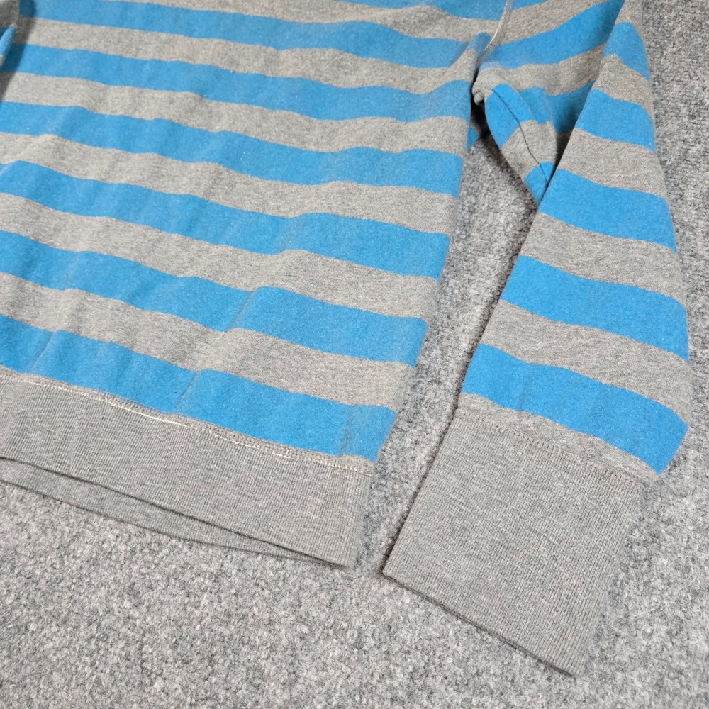 American Eagle Outfitters Striped Sweatshirt Blue Gray Yellow Logo‎ XL TG - Picture 11 of 12